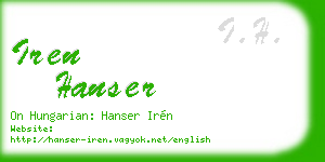 iren hanser business card